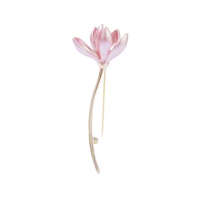 Chinese Style High-End Lotus Brooches Women Design Sense Jewelry