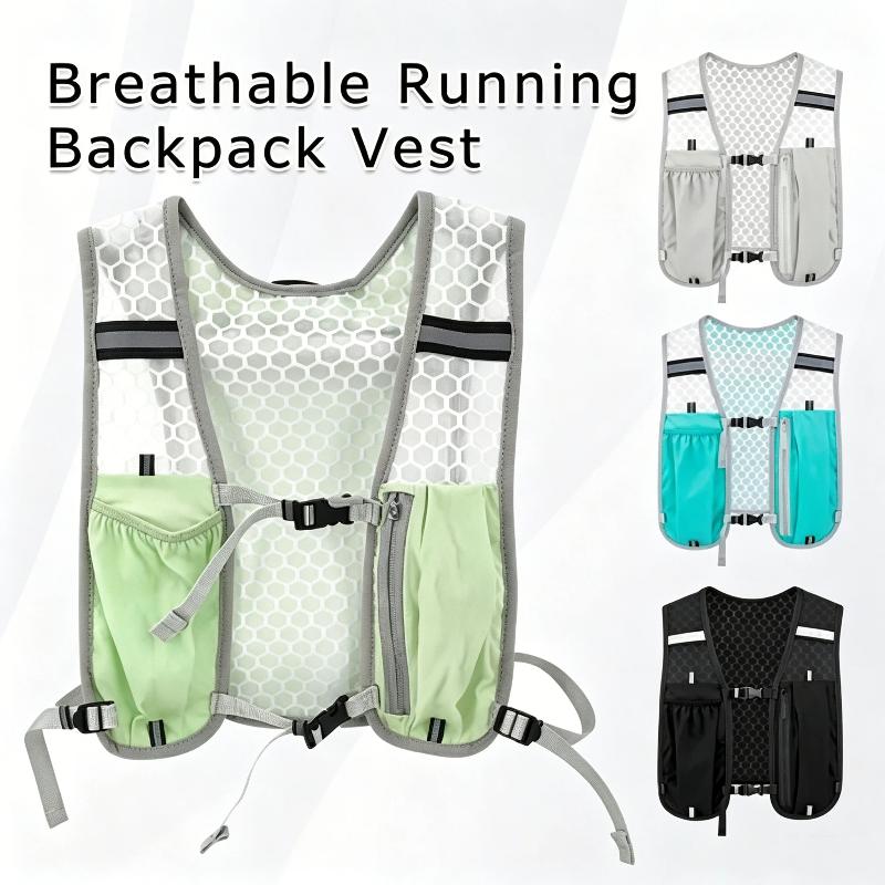 Reflective Hydration Backpack Waterproof Running Sports Vest For Hiking Cycling Marathon With Multi-Pocket