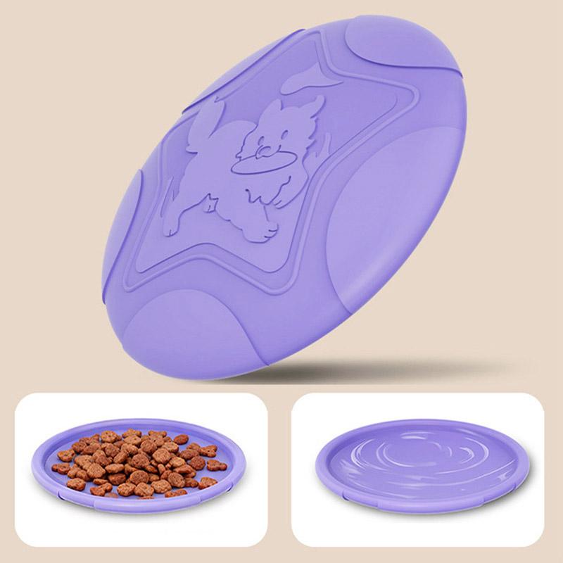 Bite-resistant Silicone Dog Flying Disk Toy Multifunctional Colorful Floating Outdoor Training Interactive Dog Toy Pelota Perro