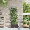 Garden Planter Brown 40 X 40 X 126 Cm Plastic