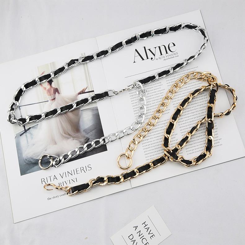 Women Hip Hop Metal Belt With Embedded Elements For Streetwear And Casual Outfits