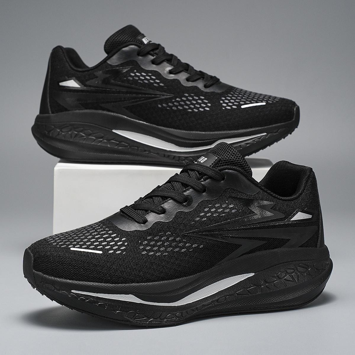 

Mens Running Shoes New Breathe Mesh Cushioned Sneakers Fashion Outdoor Sports Casual Tennis Shoes for Men 36 чёрный