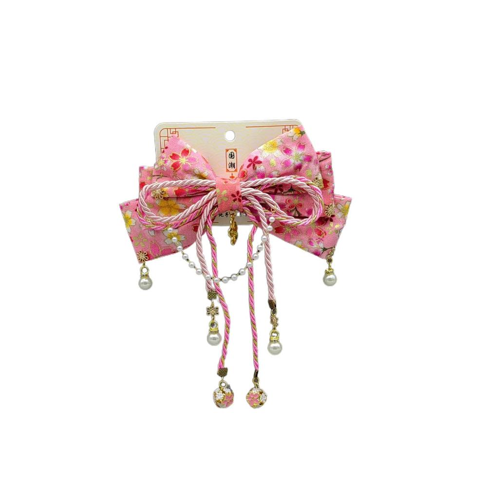 Retro Kimono Barrettes Japanese Style Bowknot Hair Clip Exquisite Side Clip  Lolita