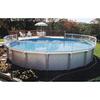 24-inch Above Ground Pool Fence Kit for Privacy Safety in White with Sturdy Weather-Resistant Vinyl and Mounting Brackets 8 Sec