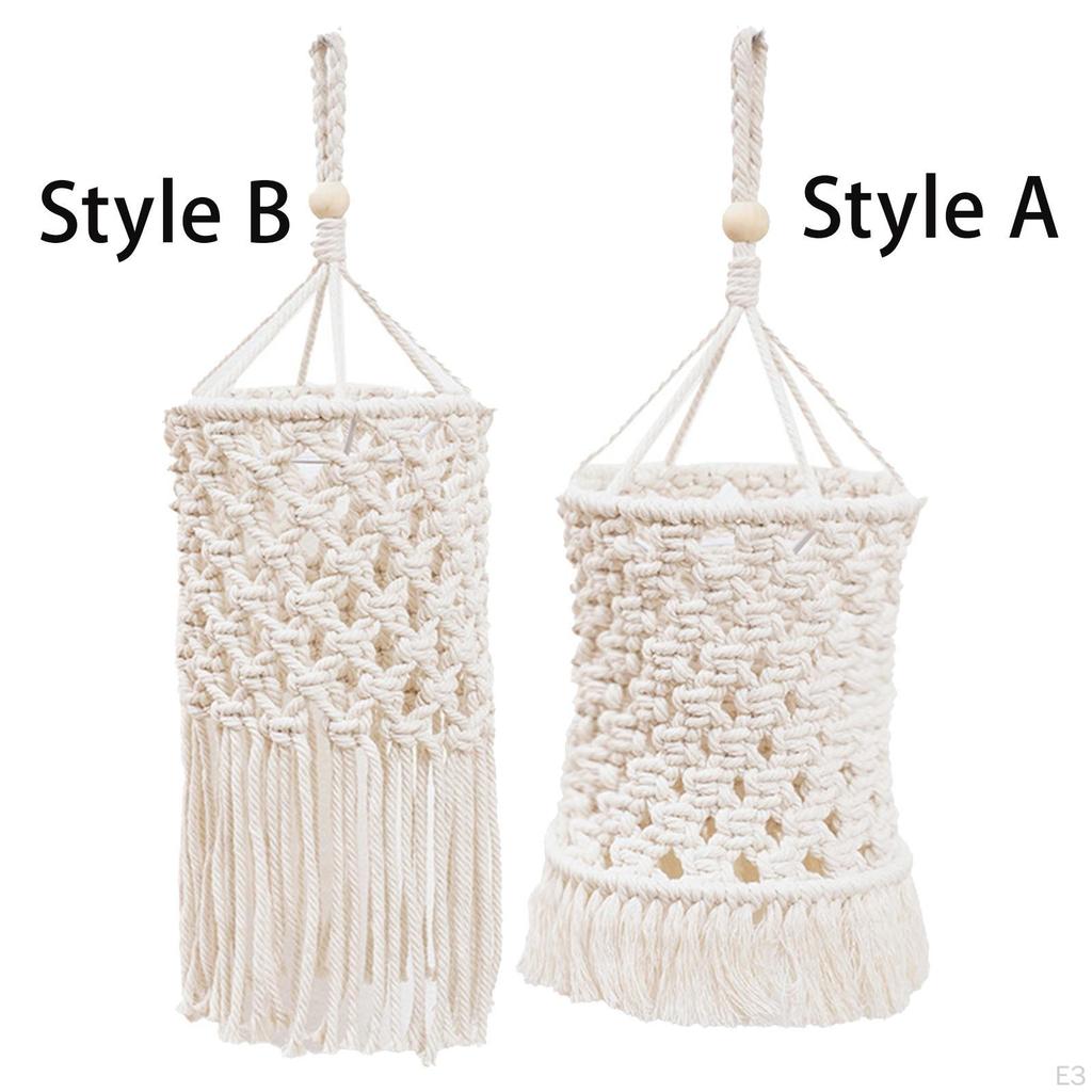 Bohemian Light Shade Hanging Pendant Cover Macrame Lampshade Boho Lamp for Coffee