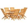 Vidaxl 7-Cz. Garden Furniture Set, Solid Teak Wood