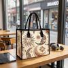 Bohemian Sun Moon Print Tote Bag Large Capacity Casual Daily Shoulder Handbag for Shopping Travel