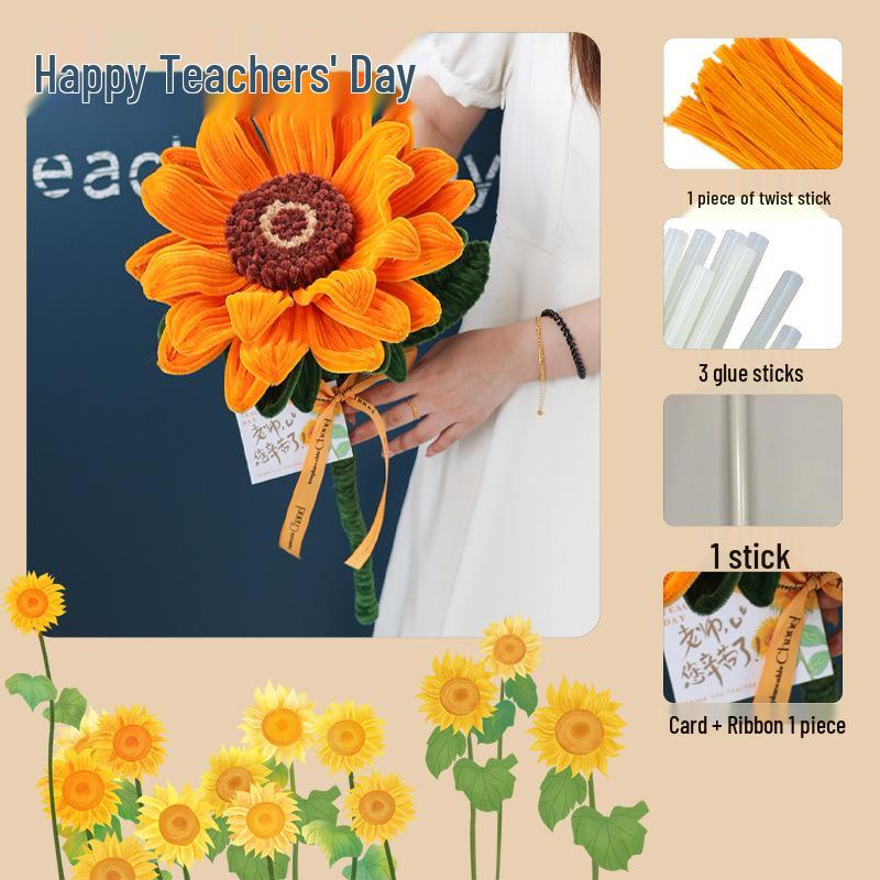 Creative Sunflower Bouquet Kit for Teacher's Day or 18th Birthday Celebration