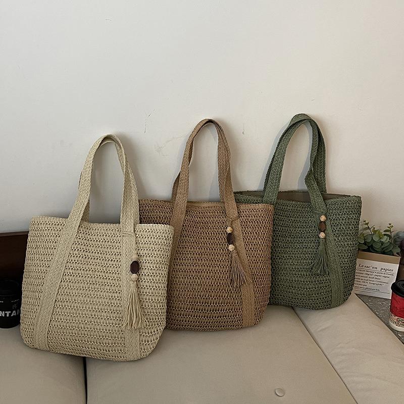 Trend Woven Straw Bag Women's Large-capacity Casual Versatile Underarm Tote Bag Textured Commuter Shoulder Bag