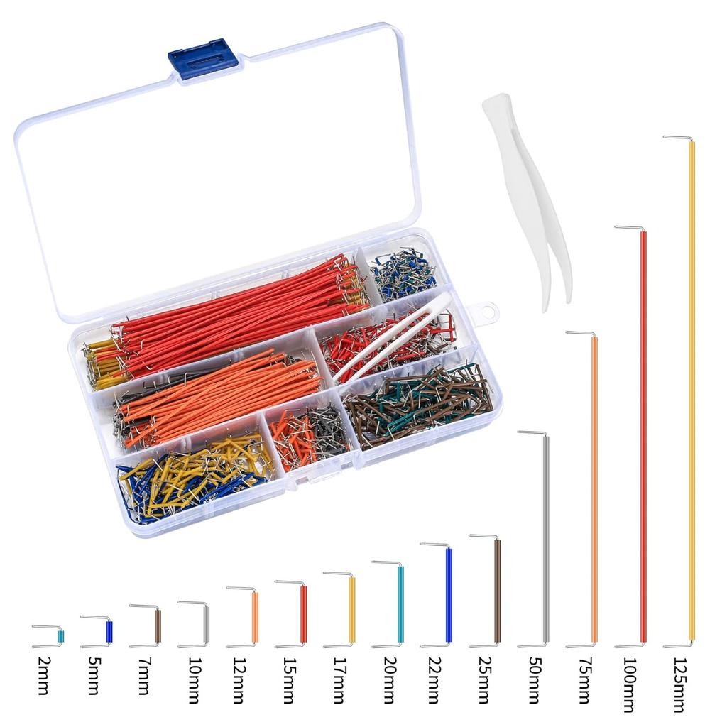 2-125 Mm Breadboard Jumper Wire Kits, PCB Circuit Boards Jumper Wire Cables Assortment Kits with 14 Different Lengths, for Breadboard Prototyping