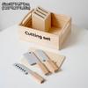 Conjunto de Brinquedos de Cozinha de Madeira para Brincadeiras de Faz de Conta Gancho Magnético Velcro Frutas Legumes Carne Sobremesa Brinquedos Educativos de Role Play