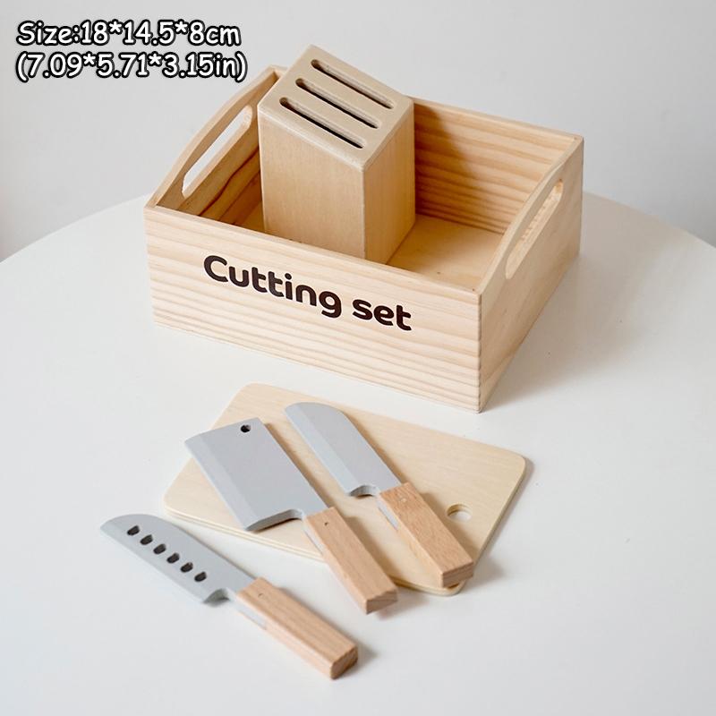 Conjunto de Brinquedos de Cozinha de Madeira para Brincadeiras de Faz de Conta Gancho Magnético Velcro Frutas Legumes Carne Sobremesa Brinquedos Educativos de Role Play