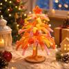 Colorful DIY Christmas Tree Making Kit Handmade Twisty Stick Weaving Set Tabletop Xmas Tree  Desk