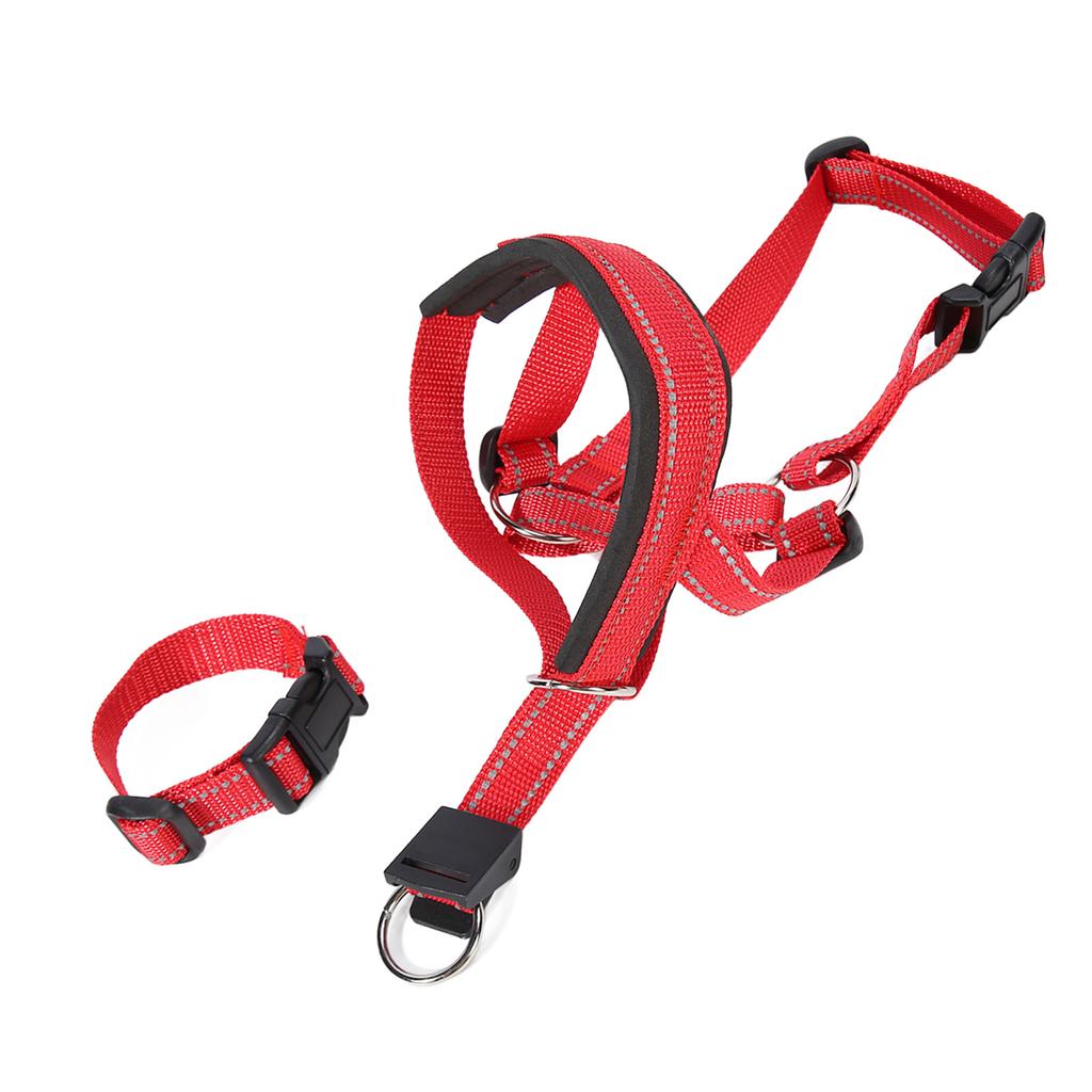 Headcollar Dog Muzzle Adjustable Breathable Prevent Biting Barking Chewing Dog Mouth Guard Cover for Walking Training L