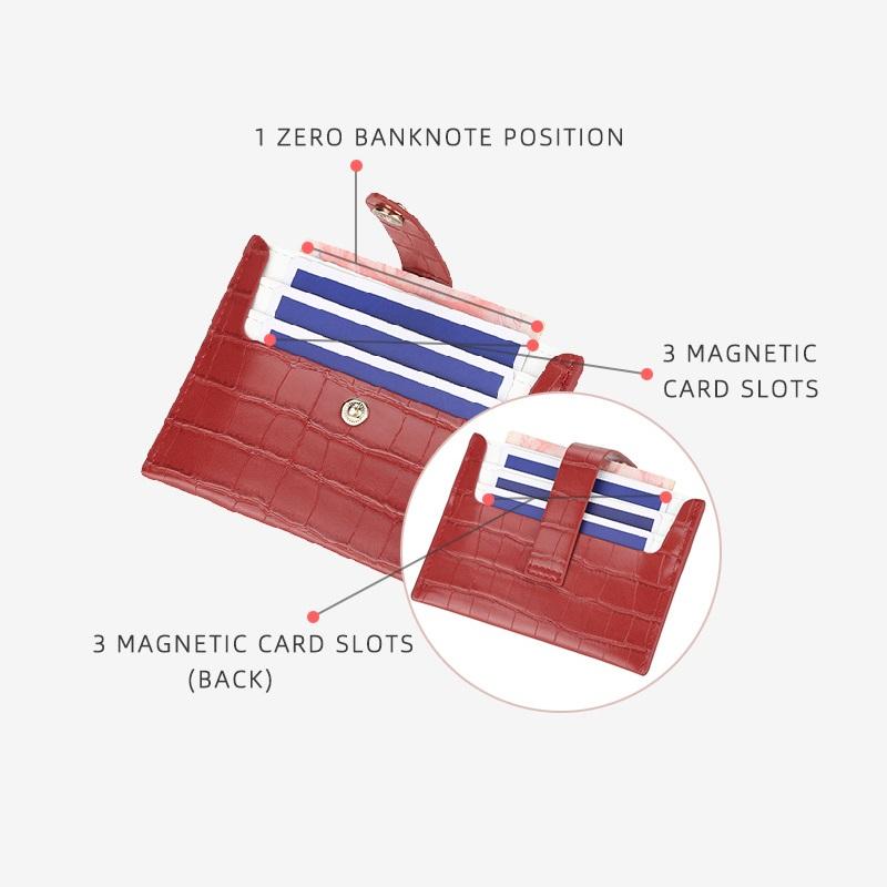Baellerry PU Leather Mini Card Holder Multifunctional Thin Wallets for Women Ladies Coin Purse