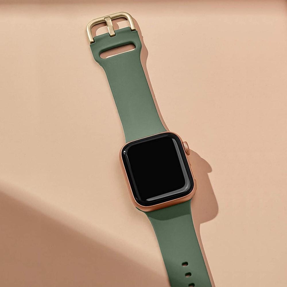 Silicone Strap for Apple Watch 1/2/3/4/5/6/7/8/9/10/11/SE Ultra 1/2/3 42/44/45/46/49mm, Green