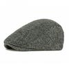 Vintage Herringbone Tweed Flat Cap Men Women British Retro Ivy Hat Autumn Winter Warm Woolen Newsboy Gatsby Cap Driving Cap