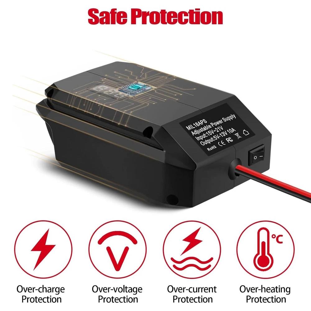 Li-ion Battery 5-13V Voltage Regulator For Makita For Bosch For DeWalt For Milwaukee For M18 For Einhell Cigarette Lighter