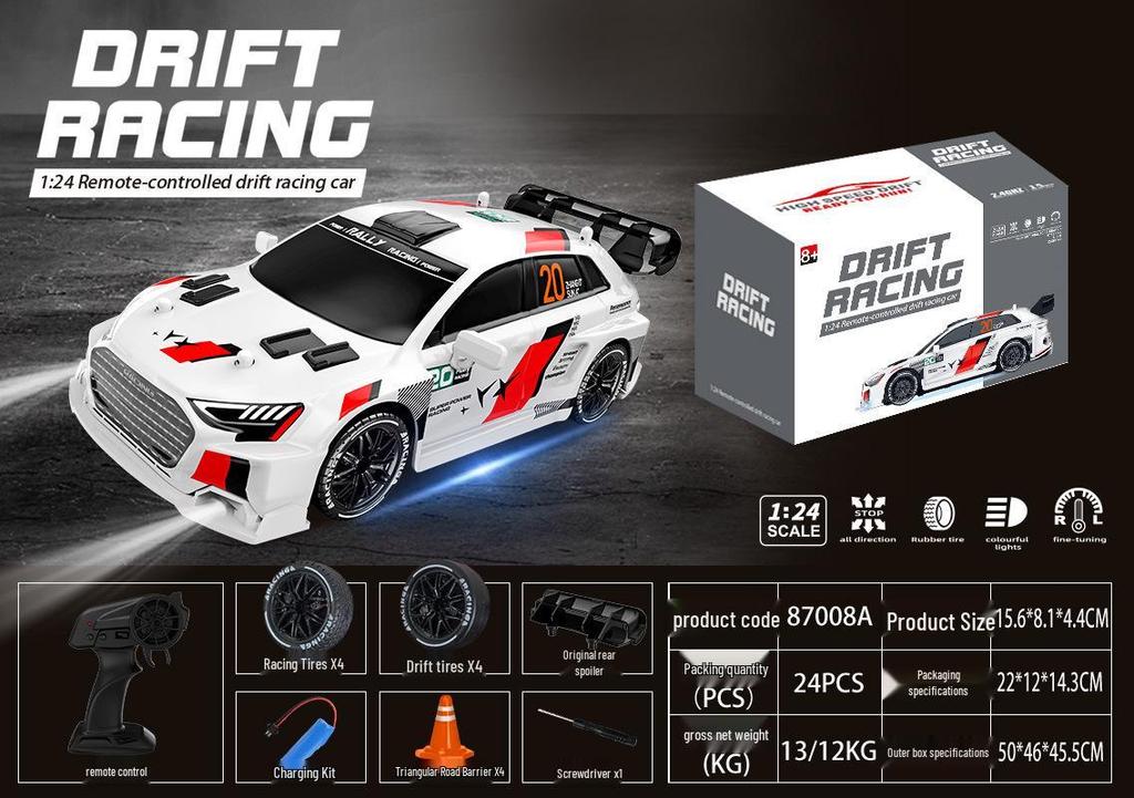 High-Speed 4WD RC Drift Car with Lights - Remote Control Racing Model