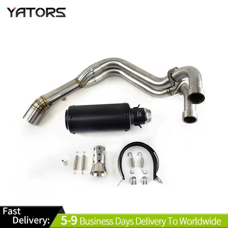 Exhausts Pipes For Yamaha MT-07 YZF R7 2021-2025 Whole System Exhaust Header Pipe Muffler Tips Exhaust Systems