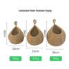 Handwoven Bird's Nest Fruit and Vegetable Storage Net Bag - Water Drop Shape, Ins Style Hanging Tapestry.