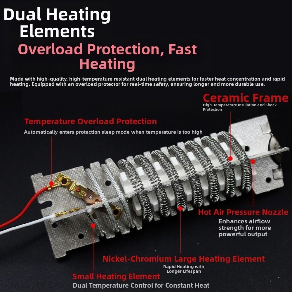New 220V Metal Heating Core 1600W 1800W 2000W Universal Hot Air Hair Dryer Heat Machine Heating Core