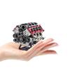 Mini V8 Engine Model Kit Metal Assembly Toy Adults 15-35 Years Static Car Scale 1:10 Non-Motorized