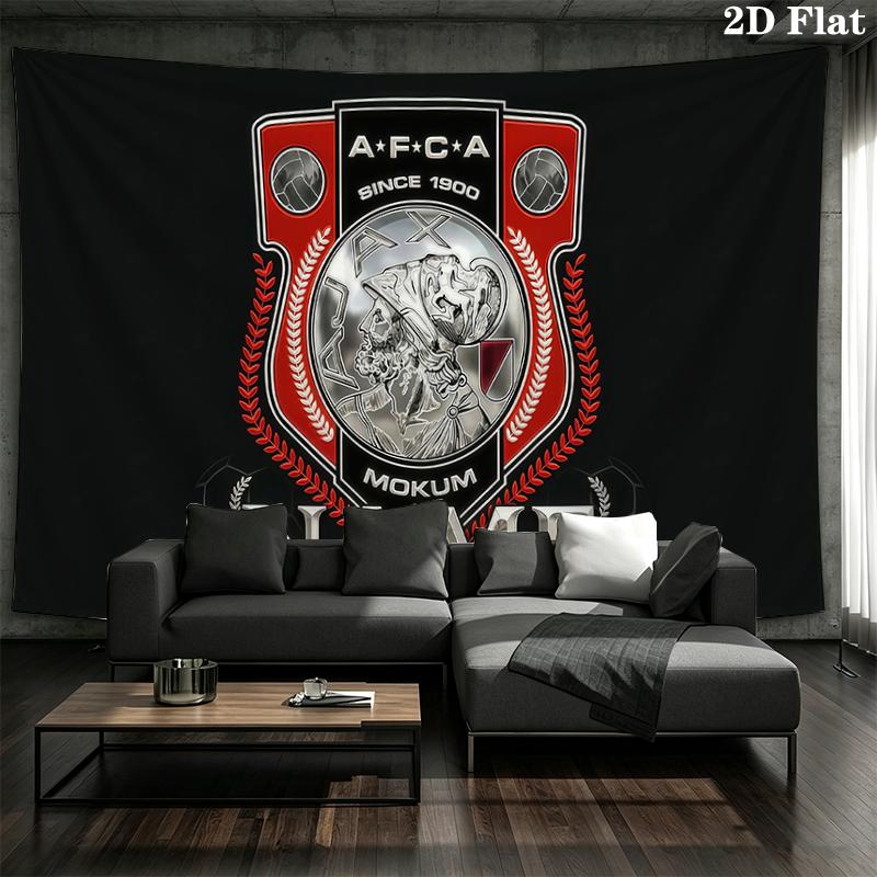 Custom Name,AFC Ajax Wall tapestry, aesthetic printed fabric blanket, suitable for bedroom, living room, and home decor.