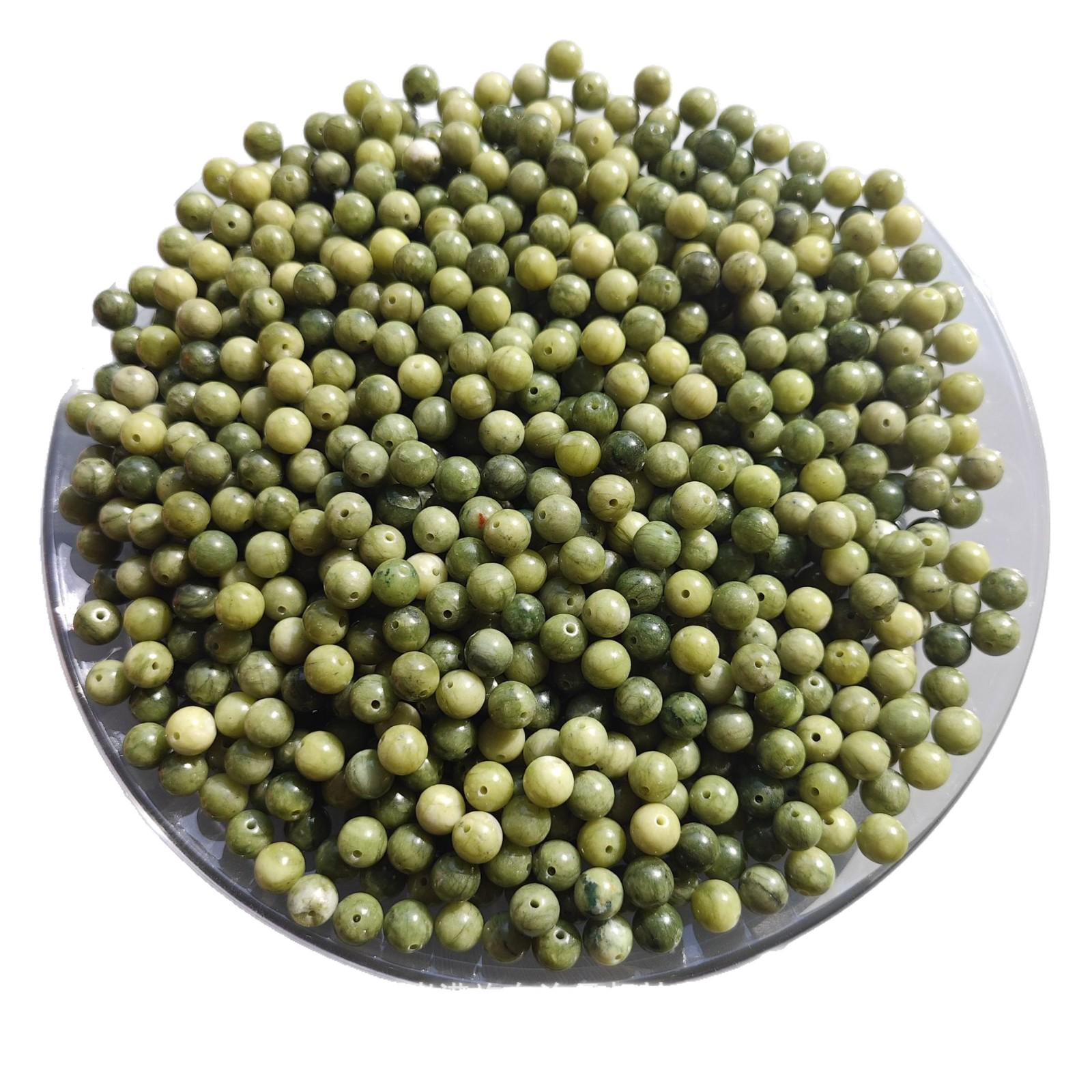 

8mm Green Jade Loose Bead: Round Carbonate Jade Xiuyu for DIY Bracelets and Necklaces