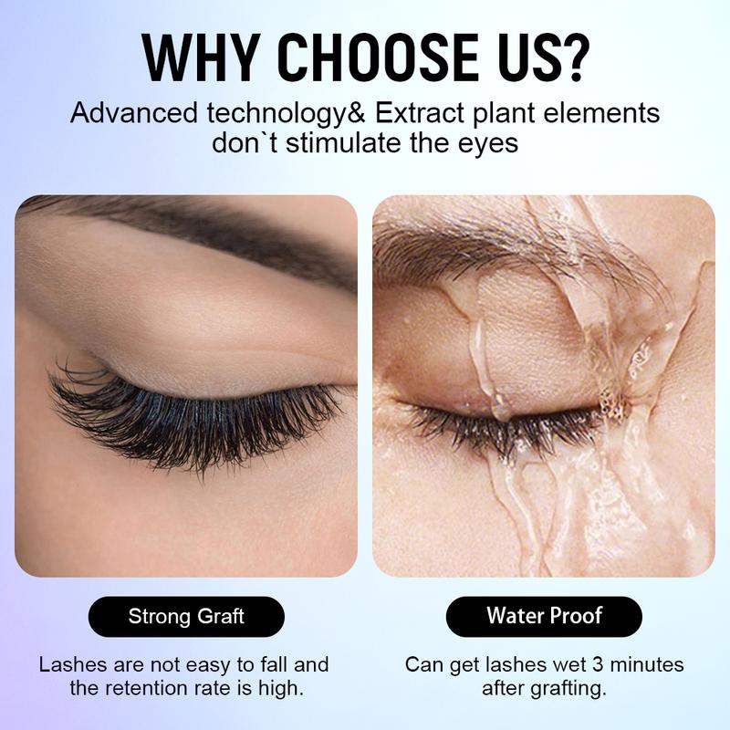 Gollee 0,5-1s Trocknender Kleber für Wimpernverlängerungen 5ml Hypoallergener Wimpernverlängerungskleber Starker Kleber Falsche Wimpern Zubehör