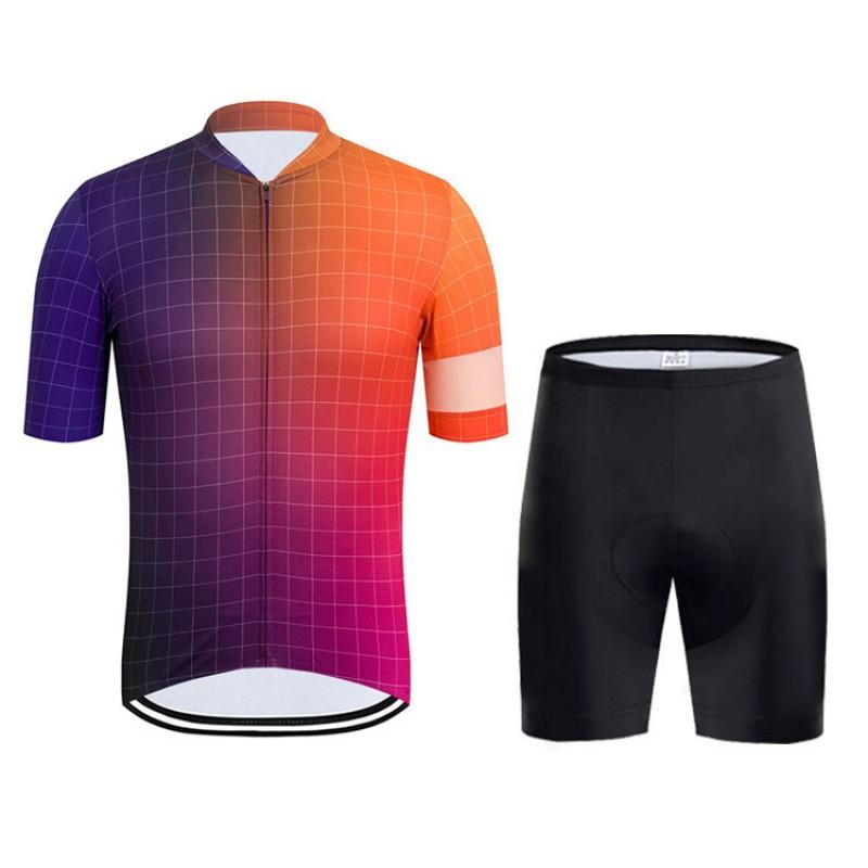 Men Women Cycling Jersey Set Breathable Quick Dry Short Sleeve Shorts Outdoor Sport Bike Riding Apparel