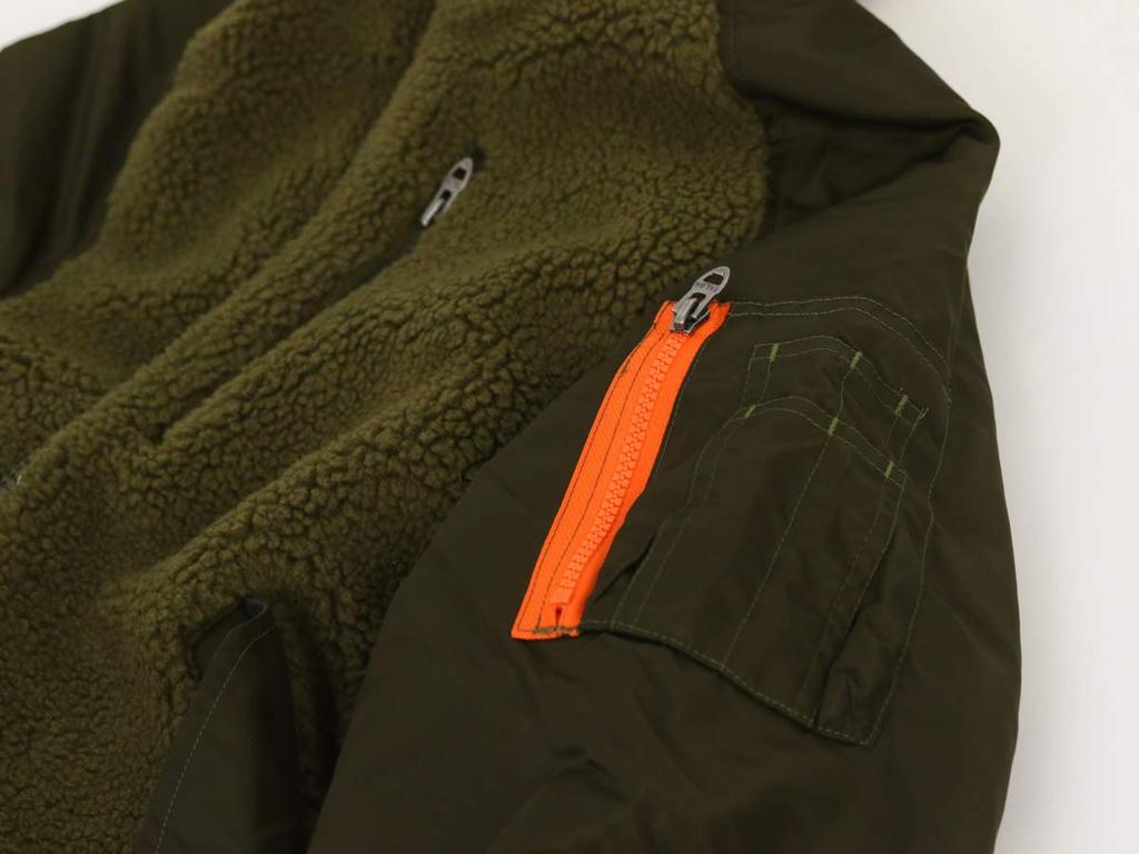 POLO RALPH LAUREN SPECIAL EDITION Pile Fleece Military Flight Jacket Parka Size GREENMU Men's 0101775, Small, [Used]