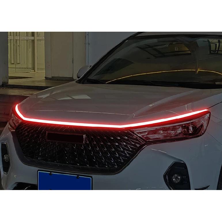 Sequential Scan Led Car Hood Lights 12V Headlight Strip Car Decorative Atmosphere Lamp DRL Auto Daytime Running Light Universal