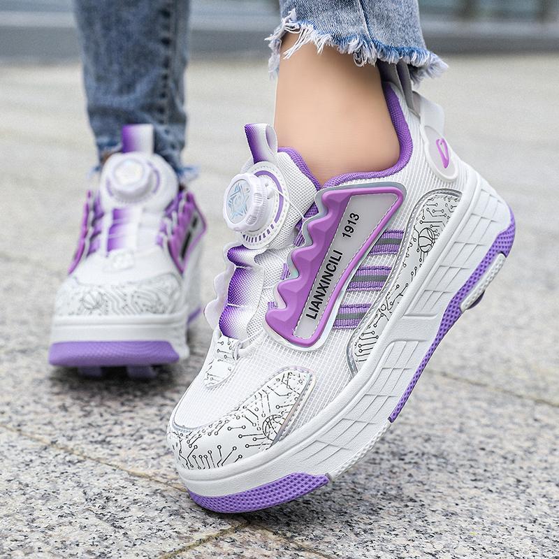 Stivali Sportivi a Quattro Ruote per Bambini Pattinaggio a Rotelle Come Scarpe Sportive Piatti Scarpe da Pattinaggio Scarpe Sportive Scarpe da Pattinaggio da Donna