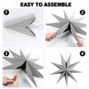 30cm Hanging Paper Stars Paper Flower Crafts for Wedding Kids Party DIY Decor