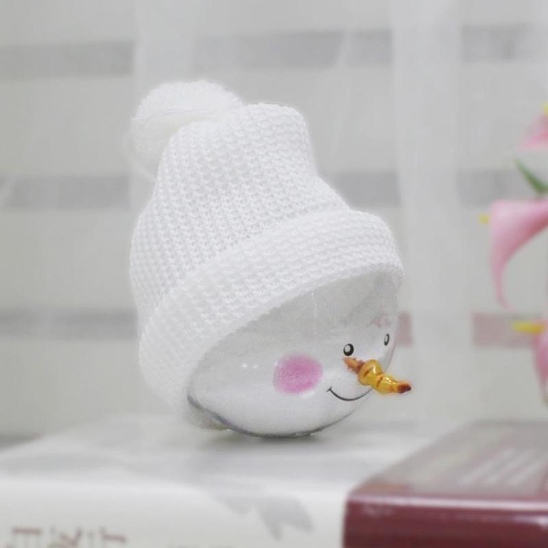 Snowman Transparent Ball with Knitted Hat Christmas Tree Home Decor Gifts