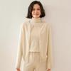Women's Cashmere Round Neck Cardigan - Autumn/Winter Slim Fit Knitted Sweater, Solid Color, Versatile Outerwear
