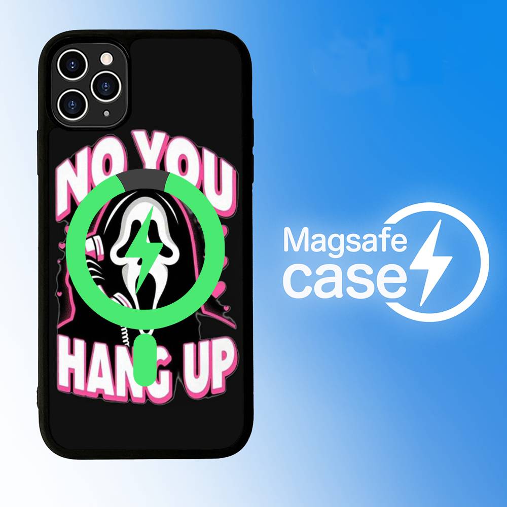 Ghost Face Art Scream Phone Case For iPhone 13 14 15 11 12 16 17 Pro Max Plus Magsafe Magnetic Shell