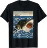 Katze jagt Hai T-Shirt Unisex T-Shirt Schwarz S-2XL Unisex T-Shirt