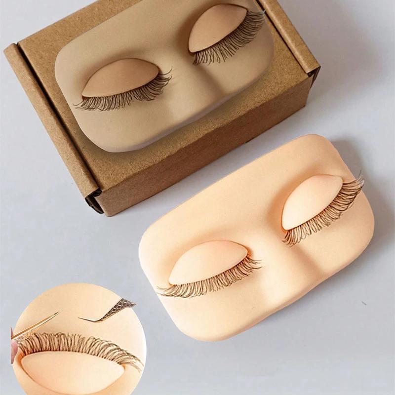 Mini Wimpern Übungswimpern Ersatz Trainingskopf Flaches Modell Mit Abnehmbaren Augenlidern Mit Falsche Wimpern Kopfverlängerung