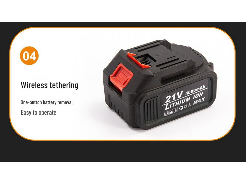 High-Power Cordless Brushless Electric Wrench with Rechargeable Battery
