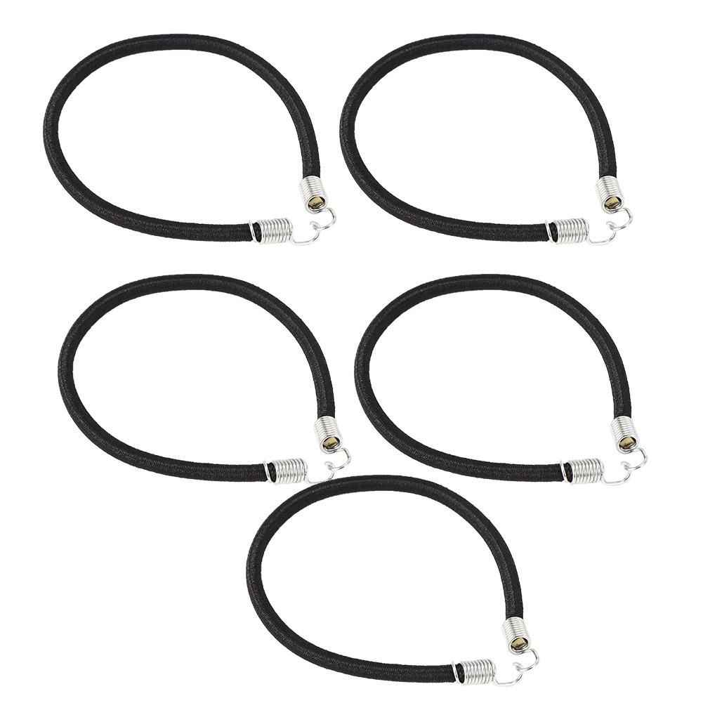 5pcs RC Car Elastic Roof Rack Rope Luggage Cords Accessory for 1 10 RC Crawler Black15cm