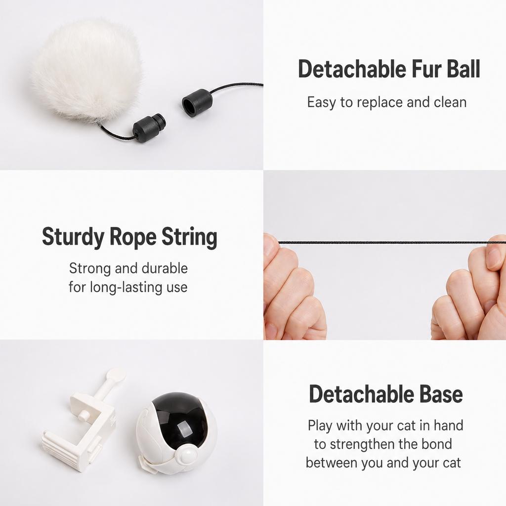 Hot Sell Pet Supplies Smart Cat Toys Products Automatic Interactive Iq Training Robot Yoyo Cat Lift Fishing Toy