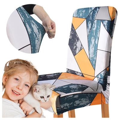 Cover For A Chair With Light And Dark Geometric Patterns