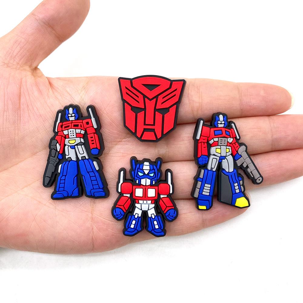 Transformers Optimus Prime Bumblebee Croc Charms Jibbitz for Clogs Shoes, 19PCS PVC Resin Shoe Charms Decorations for Kids Adults DIY Shoe Accessories