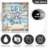 Beach Theme Dishwasher Magnet Cover Decorative,Life Is Better At The Beach Dishwasher Magnetic Cover 23” X 26” Refrigerator Sticker Magnet