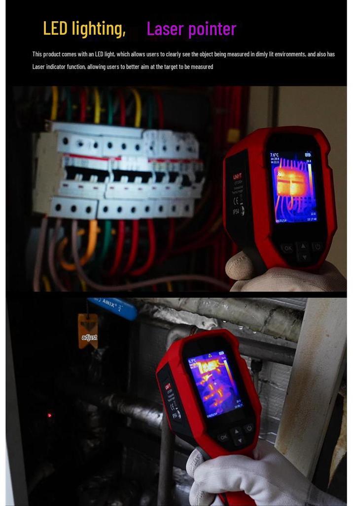 Uni-T UTi120S+ Infrared Thermal Camera for Industrial Leak Detection and Underfloor Heating.