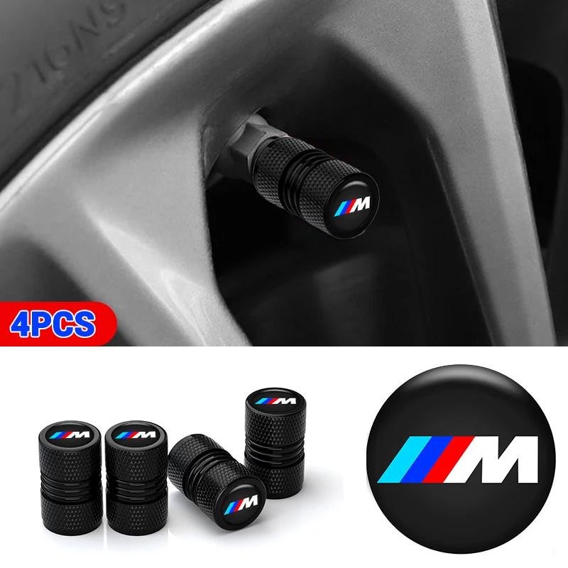 4Pcs Knurled Anti-Slip Metal Tire Valve Stem Caps With BMW M Logo Universal Auto Wheel Air Dust Caps Stem Caps1