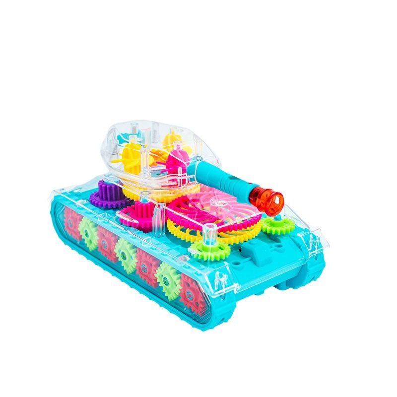Universal Transparent Electric Toy Set: Racing Car, Train & Helicopter with Lights & Music for Children's Birthday Gift