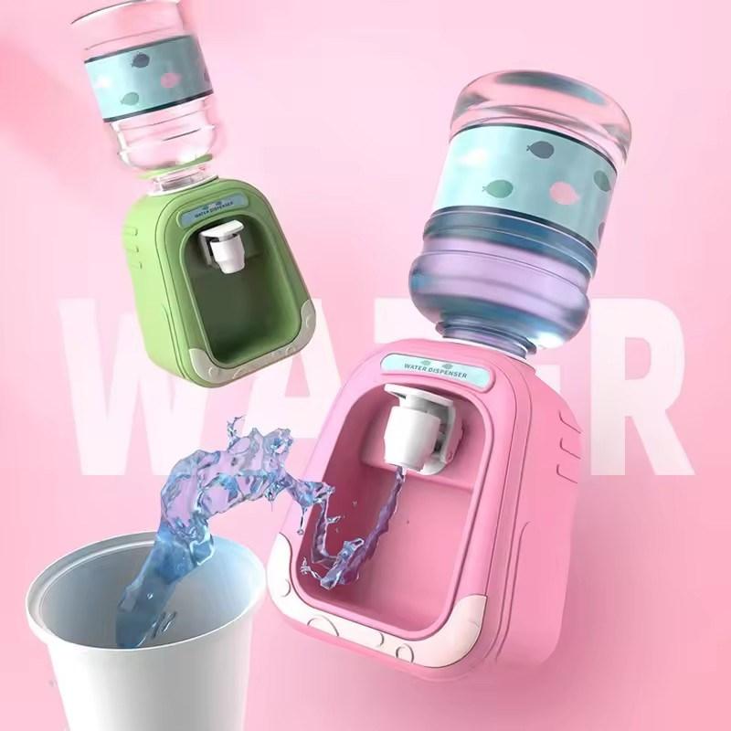 1PCS Mini Play House Cartoon Water Dispenser Rotatable and Detachable Cartoon Children's Beverage Machine Interactive Kids Toys